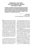 Globalization and media: the cost to pluralism, diversity and workers' rights