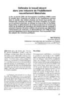 Défendre le travail décent dans une industrie de l'habillement nouvellement libéralisée