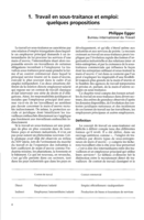 Travail en sous-traitance et emploi: quelques propositions