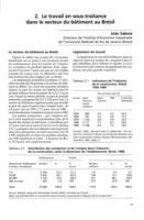 Le travail en sous-traitance dans le secteur du bâtiment au Brésil