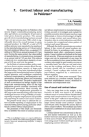 Contract labour and manufacturing in Pakistan