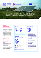 Évaluation ex-ante des impacts du Projet SMART GRID sur l’emploi au Sénégal