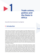 Trade unions, politics and the State in Africa
