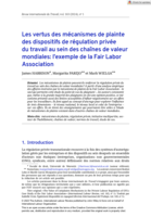 Les vertus des mécanismes de plainte des dispositifs de régulation privée du travail au sein des chaînes de valeur mondiales: l'exemple de la Fair Labor Association