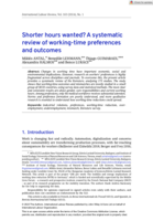 Shorter hours wanted?: a systematic review of working-time preferences and outcomes