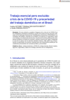 Trabajo esencial pero excluido: crisis de la COVID-19 y precariedad del trabajo doméstico en el Brasil