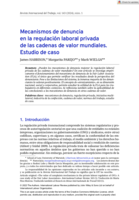 Mecanismos de denuncia en la regulación laboral privada de las cadenas de valor mundiales: estudio de caso