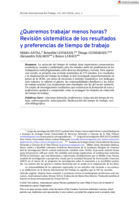 ¿Queremos trabajar menos horas?: revisión sistemática de los resultados y preferencias de tiempo de trabajo