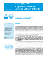 Coyuntura Laboral en América Latina y el Caribe: Crisis en los mercados laborales y respuestas contracíclicas