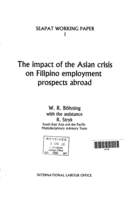 The impact of the Asian crisis on Filipino employment prospects abroad