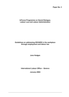 Guidelines on addressing HIV/AIDS in the workplace through employment and labour law