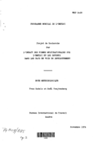 L'Impact des firmes multinationales sur l'emploi et les revenus dans les pays en voie de developpement; note methodologique