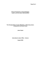 The changing role of labour ministries: influencing labour, employment and social policy