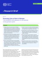 Promoting care at work in Ethiopia: the availability and adequacy of care policies in the garment sector