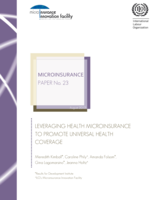 Leveraging health microinsurance to promote universal health coverage