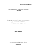 Smuggling-in flexibility: temporary work contracts and the "implicit threat" mechanism : reflections on a new European path