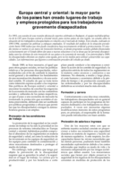 Europa central y oriental: la mayor parte de los países han creado lugares de trabajo y empleos protegidos para los trabajadores gravemente discapacitados