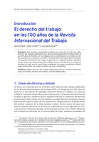 El derecho del trabajo en los 100 años de la Revista Internacional del Trabajo: introducción