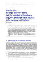 El largo discurso sobre la informalidad reflejado en algunos artículos de la Revista Internacional del Trabajo: introducción