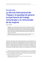 La Revista Internacional del Trabajo y la igualdad de género: la importancia del trabajo remunerado y no remuneradode las mujeres : introducción