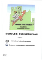 Improve your business basics: Philippine edition. Module 8, Business plan