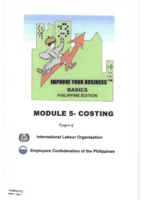 Improve your business basics: Philippine edition. Module 5, Costing