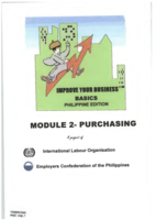 Improve your business basics: Philippine edition. Module 2, Purchasing
