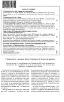 L'éducation ouvrière dans l'optique de la participation