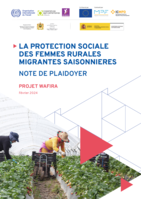 La protection sociale des femmes rurales migrantes saisonnières: note de plaidoyer