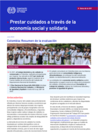 Prestar cuidados a través de la economía social y solidaria: resumen de la evaluación Colombia