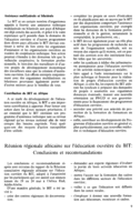 Réunion régionale africaine sur l'éducation ouvrière du BIT: conclusions et recommandations