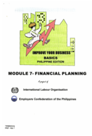 Improve your business basics: Philippine edition. Module 7, Financial planning