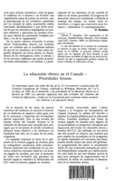 La educación obrera en el Canadá: prioridades futuras
