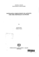 Estimating employment elasticity for the Indonesian economy: technical note on the Indonesian labour market