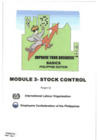 Improve your business basics: Philippine edition. Module 3, Stock control
