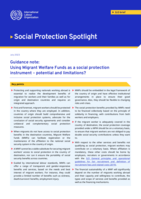 Guidance note: using migrant welfare funds as a social protection instrument – potential and limitations?