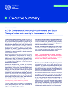ILO-EC Conference: enhancing social partners’ and social dialogue’s roles and capacity in the new world of work: executive summary