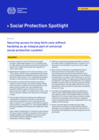 Securing access to long-term care without hardship as an integral part of universal social protection systems