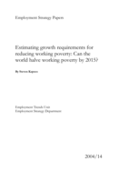 Estimating growth requirements for reducing working poverty: can the world halve working poverty by 2015?