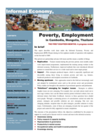 Informal economy, poverty, employment in Cambodia, Mongolia, Thailand: the first eighteen months: a progress review