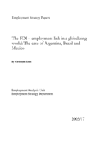 The FDI,  employment link in a globalizing world: the case of Argentina, Brazil and Mexico