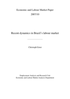 Recent dynamics in Brazil's labour market