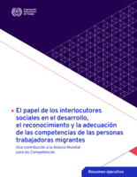 The role of social partners in skills development, recognition and matching for migrant workers: a contribution to the global skills partnership, workshop paper