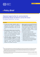Alignment opportunities for social protection programme design and delivery across the nexus: occupied Palestinian territory