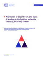 Promotion of decent work and a just transition in the building materials industry, including cement