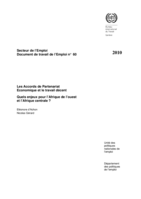 Les accords de partenariat économique et le travail décent: quels enjeux pour l'Afrique de l'ouest et l'Afrique centrale ?