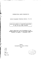 Scope and methods of collective bargaining in the iron and steel industry