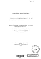 Certain aspects of labour-management relations within the undertaking