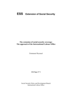 The extension of social security coverage: the approach of the International Labour Office
