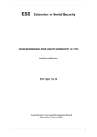 Social programmes, food security and poverty in Peru